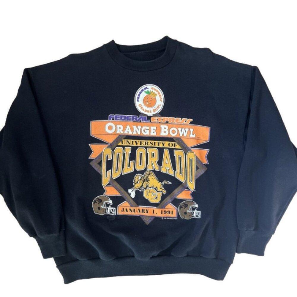 Colorado Buffaloes Black 90S Football Deion Sanders Crewneck Sweatshirt
